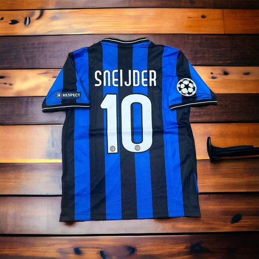 Inter Milan Wesley Sneijder Champions League Final #10 Nerazzurri Shirt Men Size