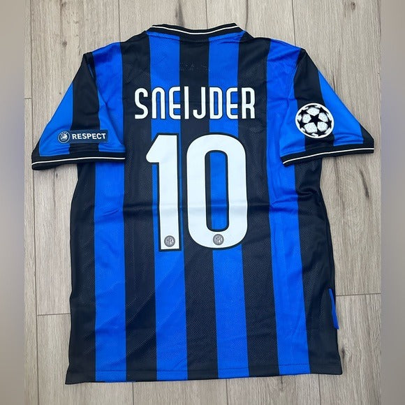 Inter Milan Wesley Sneijder Champions League Final #10 Nerazzurri Shirt Men Size