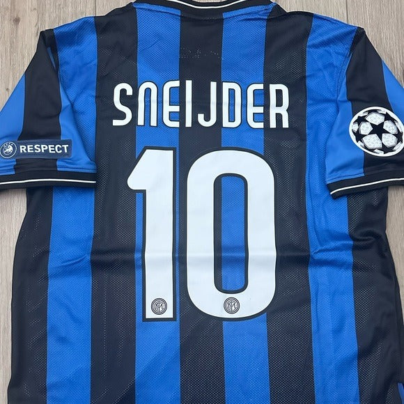 Inter Milan Wesley Sneijder Champions League Final #10 Nerazzurri Shirt Men Size