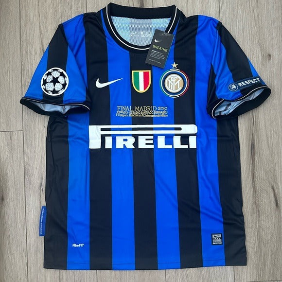 Inter Milan Wesley Sneijder Champions League Final #10 Nerazzurri Shirt Men Size