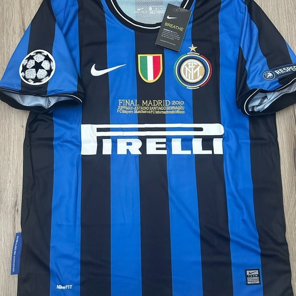 Inter Milan Wesley Sneijder Champions League Final #10 Nerazzurri Shirt Men Size