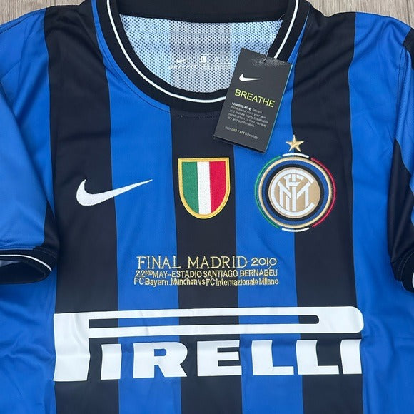 Inter Milan Wesley Sneijder Champions League Final #10 Nerazzurri Shirt Men Size