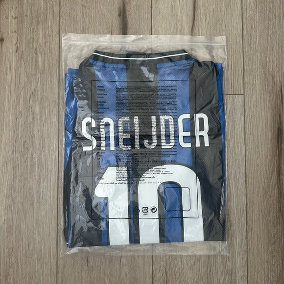 Inter Milan Wesley Sneijder Champions League Final #10 Nerazzurri Shirt Men Size