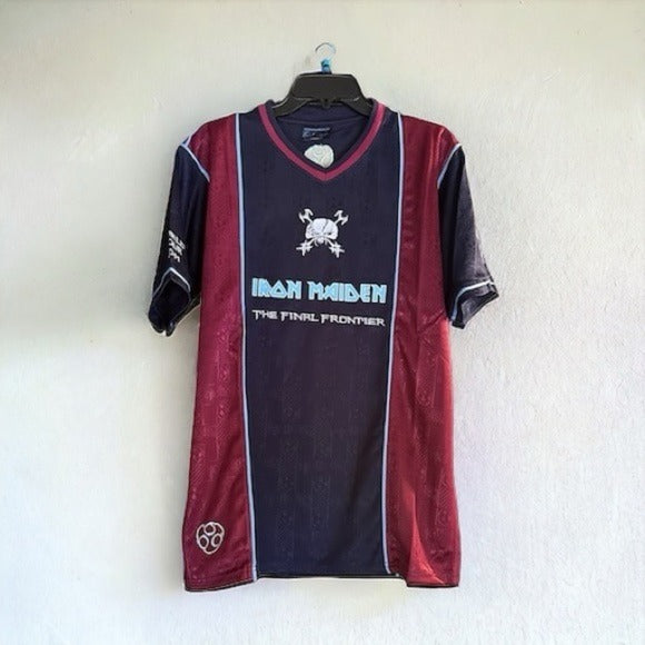 West Ham Iron Maiden Retro 2011 Home Blue Red Soccer Jersey Final Frontier Men