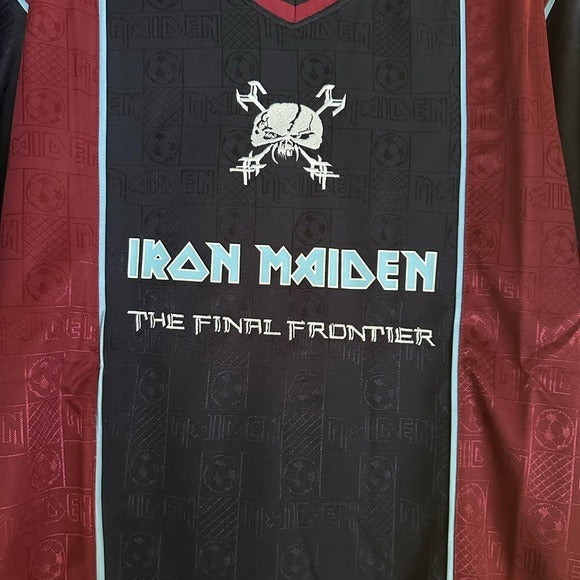 West Ham Iron Maiden Retro 2011 Home Blue Red Soccer Jersey Final Frontier Men