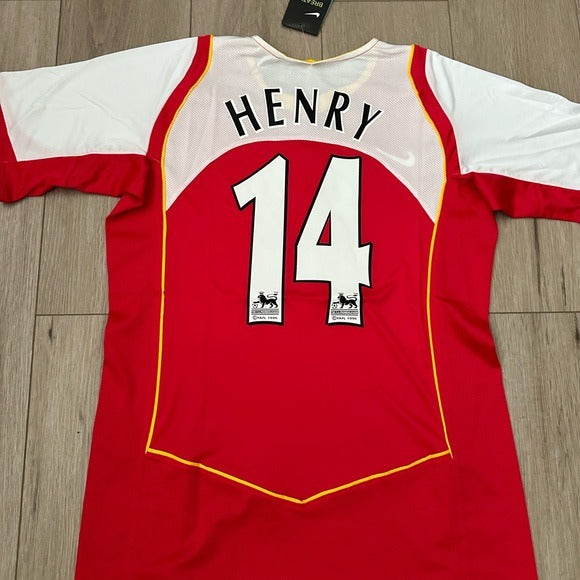 Arsenal Thierry Henry #14 Premier 04/05 Soccer Jersey Red Men’s size Retro Shirt